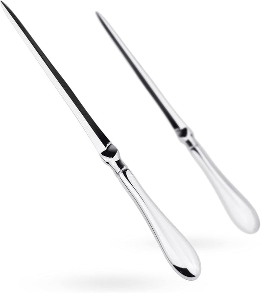 Silvery Letter Opener, Envelope Opener Knife Metal Letter Opening Knife, Paul Revere Paper Cutting Knife, 9 inches (2 Pack)
