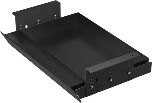 Under Desk Mounted Sliding Pull-Out Drawer Height Adjustable Apply to Tables with Front Crossbar,Adjustable Clearance Up to 3.5",Compatible with Most Stand Up Workstation