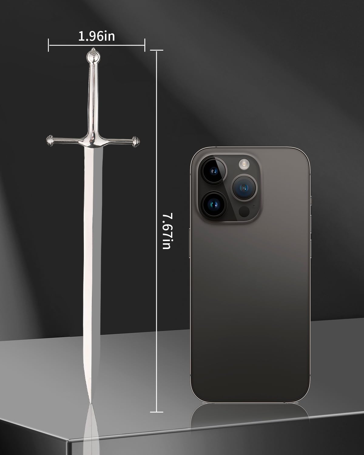 Letter Opener Envelope Slitter Mail Opener Tool Sword Letter Opener Vintage Decorative Letter Opener Knife Desks Decoration Silver Ergonomic Grip Handle Office Mail Supplies