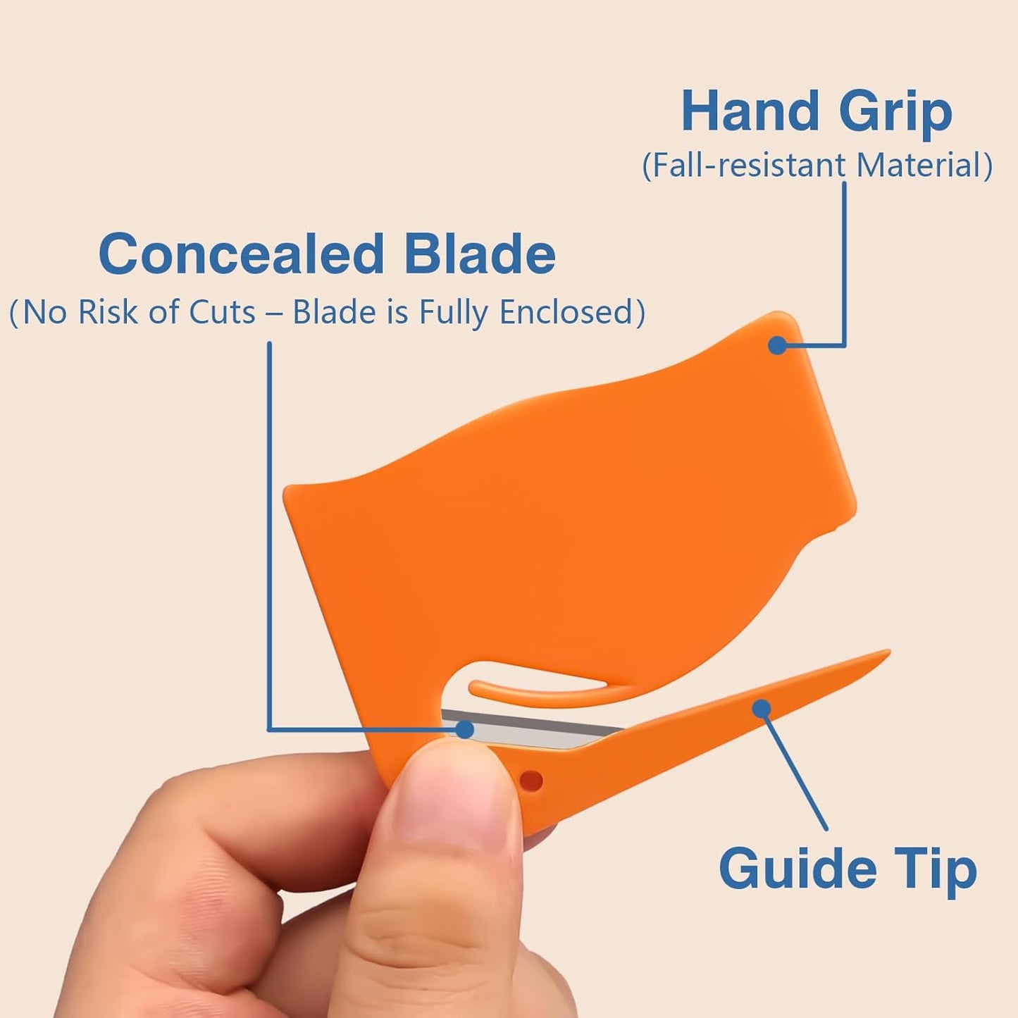 Letter Opener Envelope Slitter 8 Pack, Mail Opener with Concealed Blade, Portable Envelope Opener for Home, Office, and Travel, Durable Paper Cutters - 4 Colors (2 Each), Safe & Easy Mail Opening