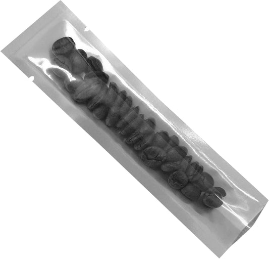 PABCK 500 Pcs 2.17x9.84 inch (inside size 1.77x9.45 inch) Clear Front Vacuum Heat Sealable Foil Bag Mylar Packets for Travel Sample Packaging Candy Instant Coffee Food Storage Aluminum Foil Package