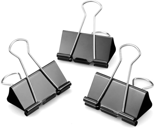 30 Pack Large Binder Clips 1.6 Inch Binder Paper Clip Big Paper Clamps for Office, School, Home