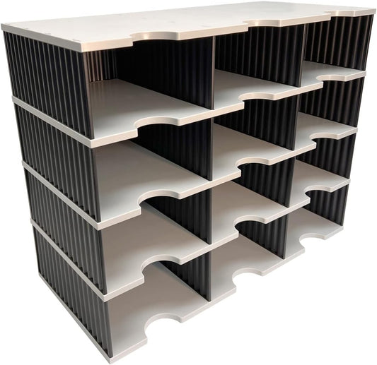 Ultimate Office TierDrop Jumbo 12-Compartment High-Wall Sorter - Sorts Documents, Forms & Mail - Durable Construction Features Expandable, Modular, No-Tool Assembly Design