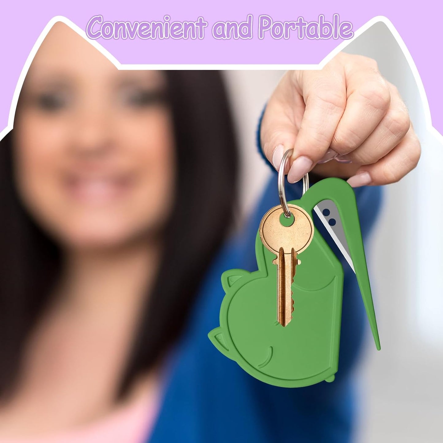 6 Pack Letter Opener Envelope Slitter Cat Shape, Luxiv Envelope Opener Slitter for Women, Men Mail Open Tool Mini Safe Letter Package Open Tool for Office, Home (12)