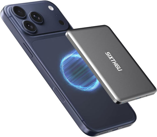 Magnetic Slim Portable Charger, 5000mAh Wireless Power Bank, S05 PD 22.5W Fast Charging USB C Battery Pack Compatible with iPhone 16/15 Series/14/13/12 Series