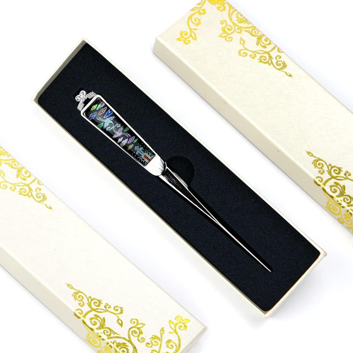 Envelope Opener Cutter Knife – 168mm Decorative Letter Opener for Envelopes, Boxes, Packages – Premium Rustproof Iron Letter Opener – Anti-Fingerprint Treatment (King's Mark)