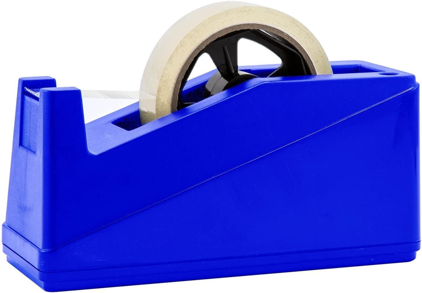 Royal Imports Desktop Tape Dispenser Adhesive Roll Holder (Fits 1" & 3" Core) Heavy Duty Premium for Office, Home, School, Library, Crafts, Moving, Giftwrapping with Weighted Nonskid Base, Blue