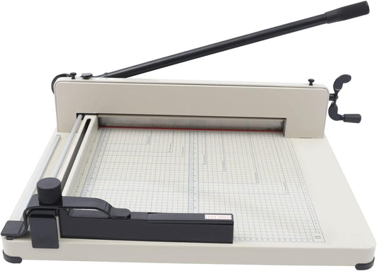 Guillotine Paper Cutter Heavy Duty,17 Inch Trimmer Paper Cutter, 1.42" Cutting Thickness, 400 Sheets Papers, Paper Scrap Slicer Trimmer for Cardstock Cards Office Home School A4/B5 Paper, Etc
