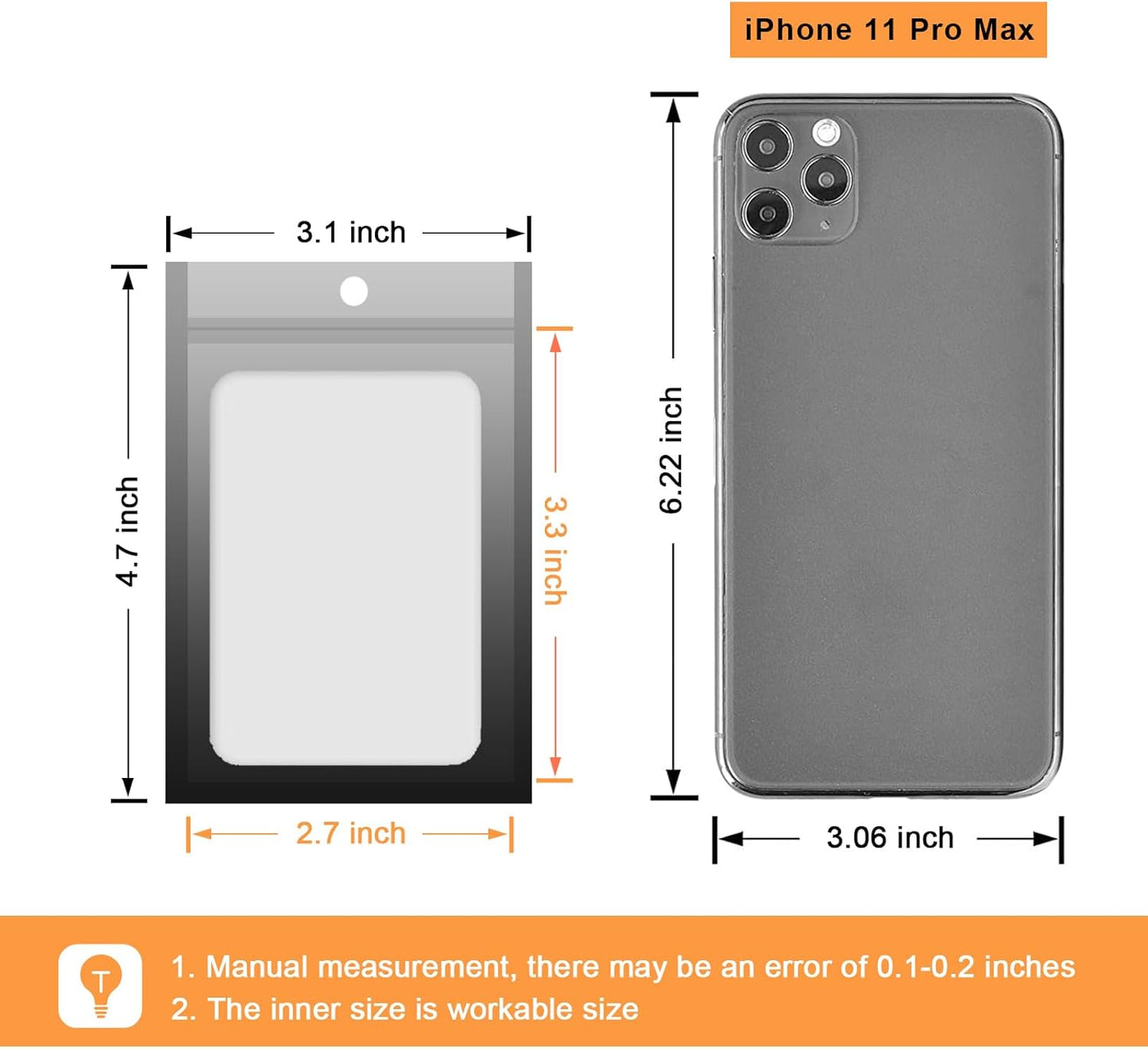 100 Pcs Resealable Mylar Bags, Gradient Color Food Storage Bags, Zip Bag Foil Bags Packaging Pouch for Food Storage, Sample, Small Business (Grey Black, 3.1 X 4.7 Inch)