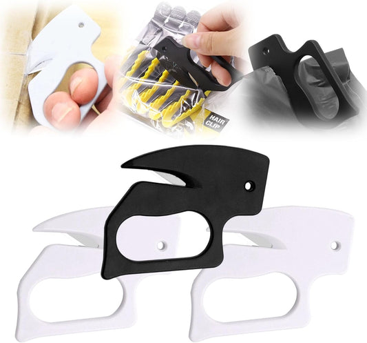 Letter Opener Envelope, 2025 Upgrade Envelope Opener Slitter Mail Opener Tool with Concealed Sharp Blade, Wrapping Mail Paper Cutter Envelope Cutter for Office Worker School Home (Black+White,3PCS)