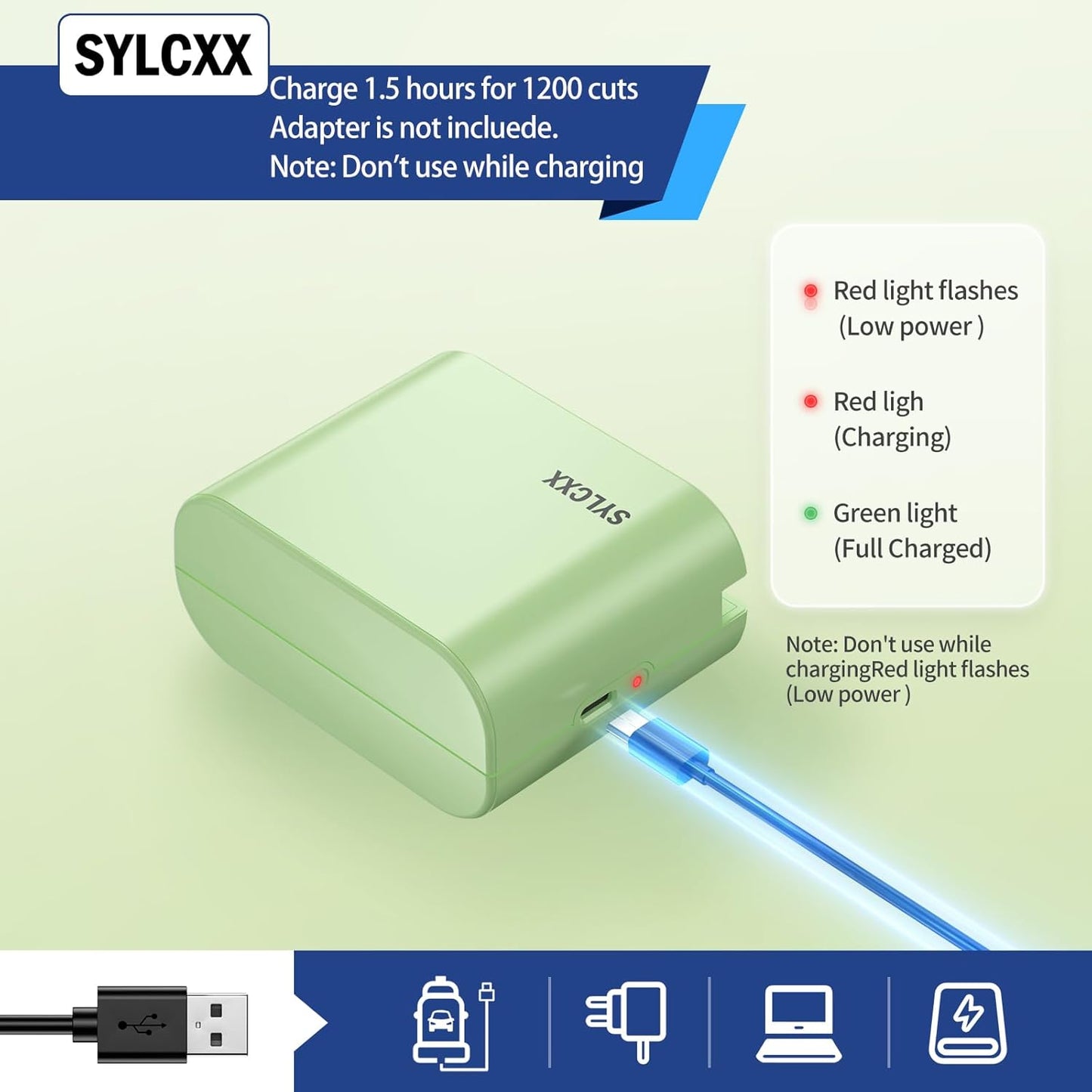 Rechargeable Electric Letter Opener - Letter Openers Envelope Slitter, Electric Envelope Opener, Mail Opener, Universal Envelope Efficient Letter Opener Tool for Office, Home (Saga Green)