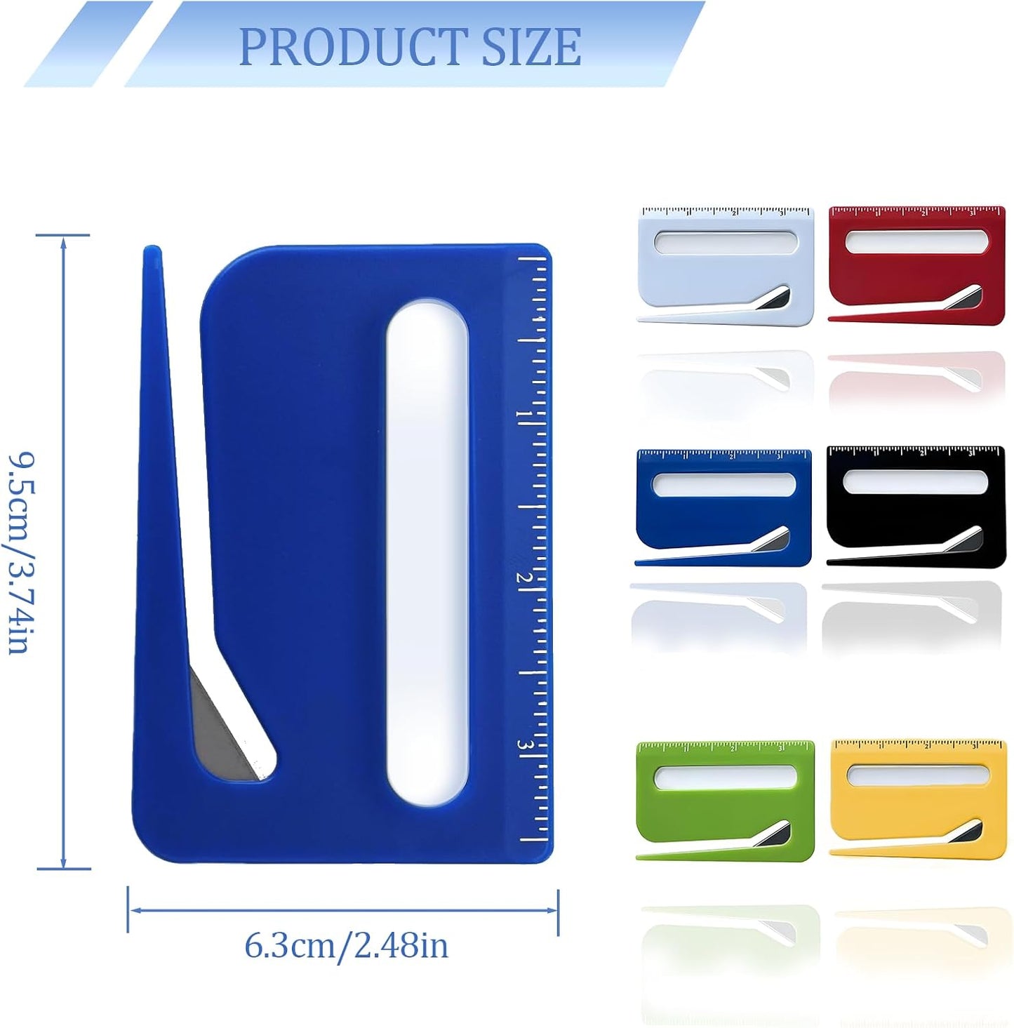 2025 Upgraded Envelope Opener with Magnifier, Letter Openers 6pcs