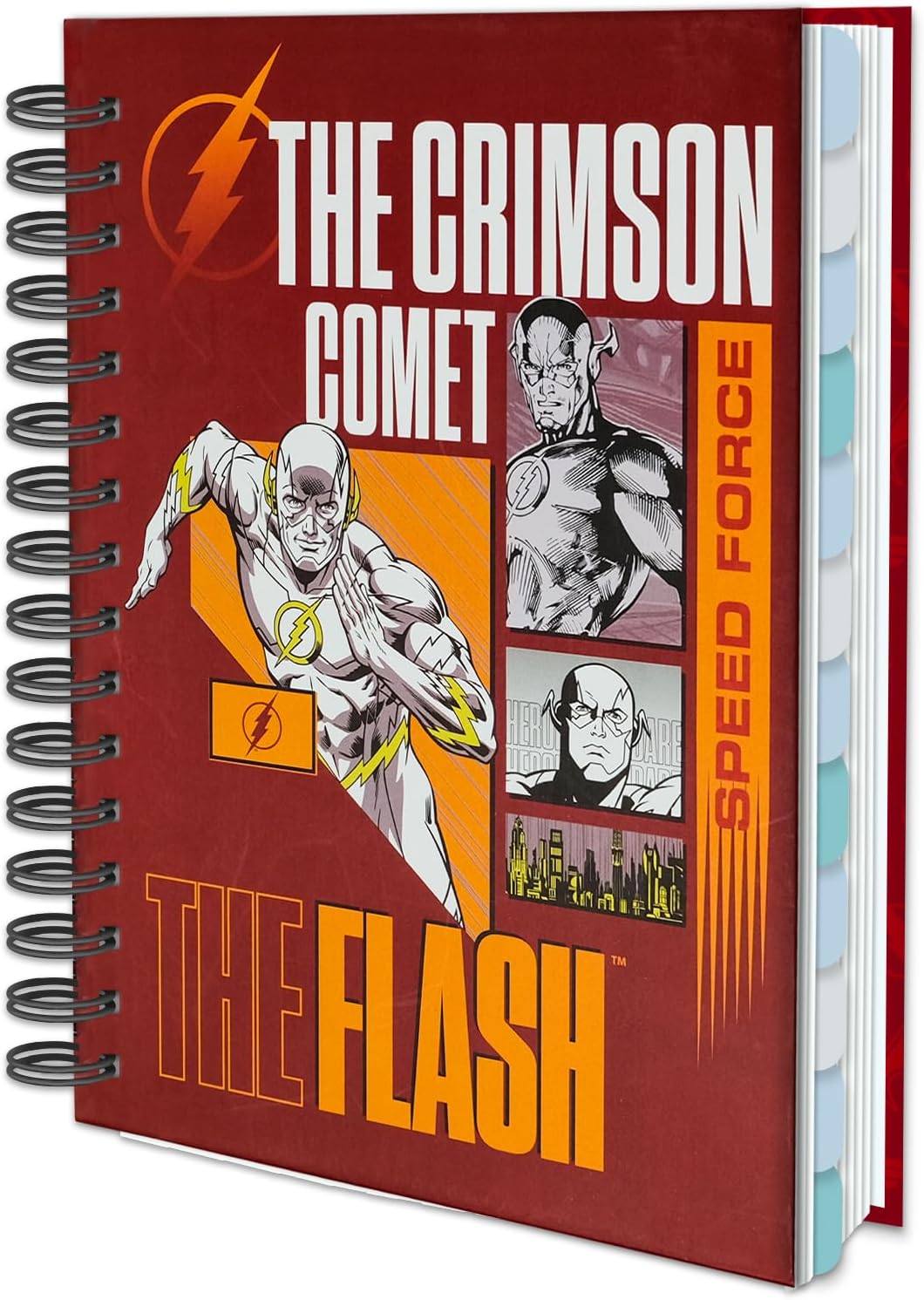 Cool Hero Academic Planner, Weekly Monthly Daily Agenda, Custom Date Organizer for Junior，Senior Students, Spiral Bound Notebook with Colorful Tabs,Datebooks for Time Management (Red and Yellow)