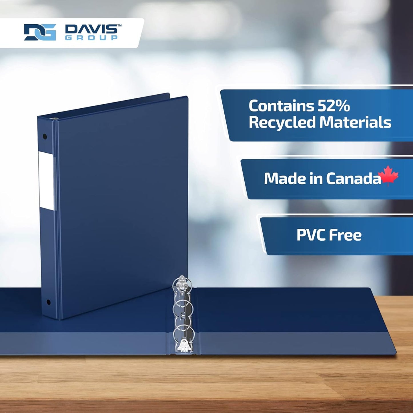 Premium Economy 6-Pack 3-Ring Binders for School or Office, Round-Ring Binders, 1 Inch, Royal Blue