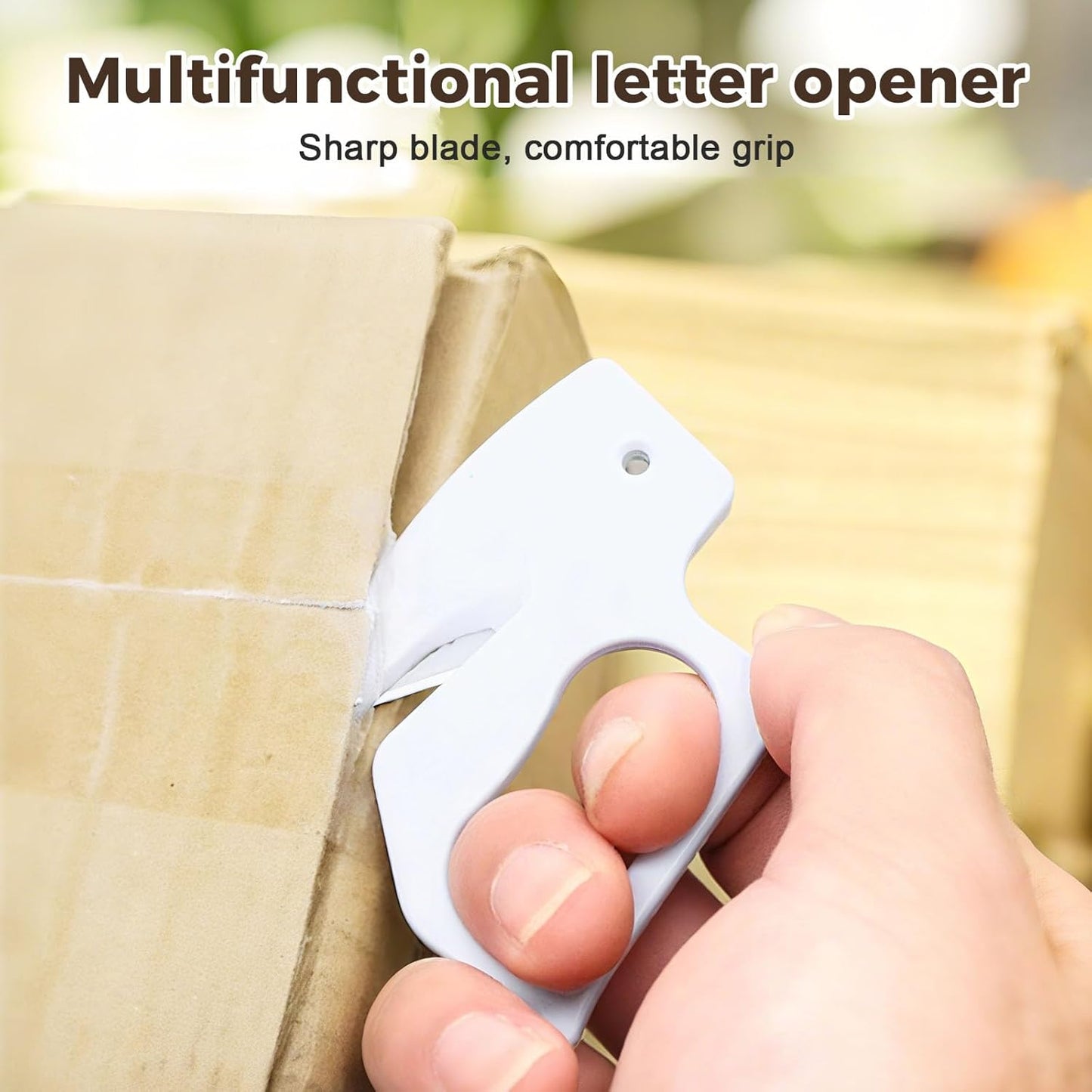 Envelope Opener, New Upgrade Envelope Opener Slitter with Concealed Blade, Envelope Opener for Office, Wrapping Paper Cutter Package Opener Tool (3 PCS)