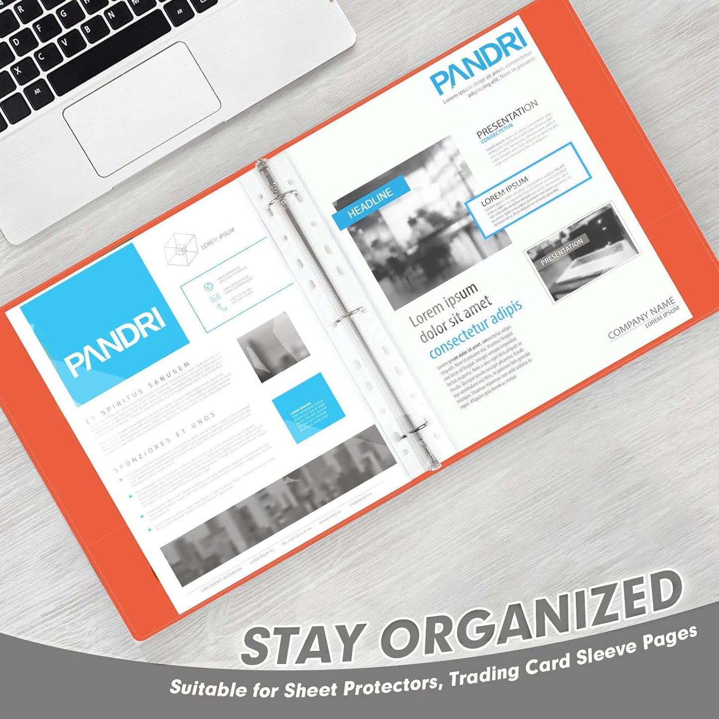 3 Ring Binder 2 Inch, PANDRI 6 Pack 2-Inch Binder Fits Letter Size 8.5'' x 11'' Paper, Versatile Binders for Office Home School, 2 Pockets, Assorted 6 Color