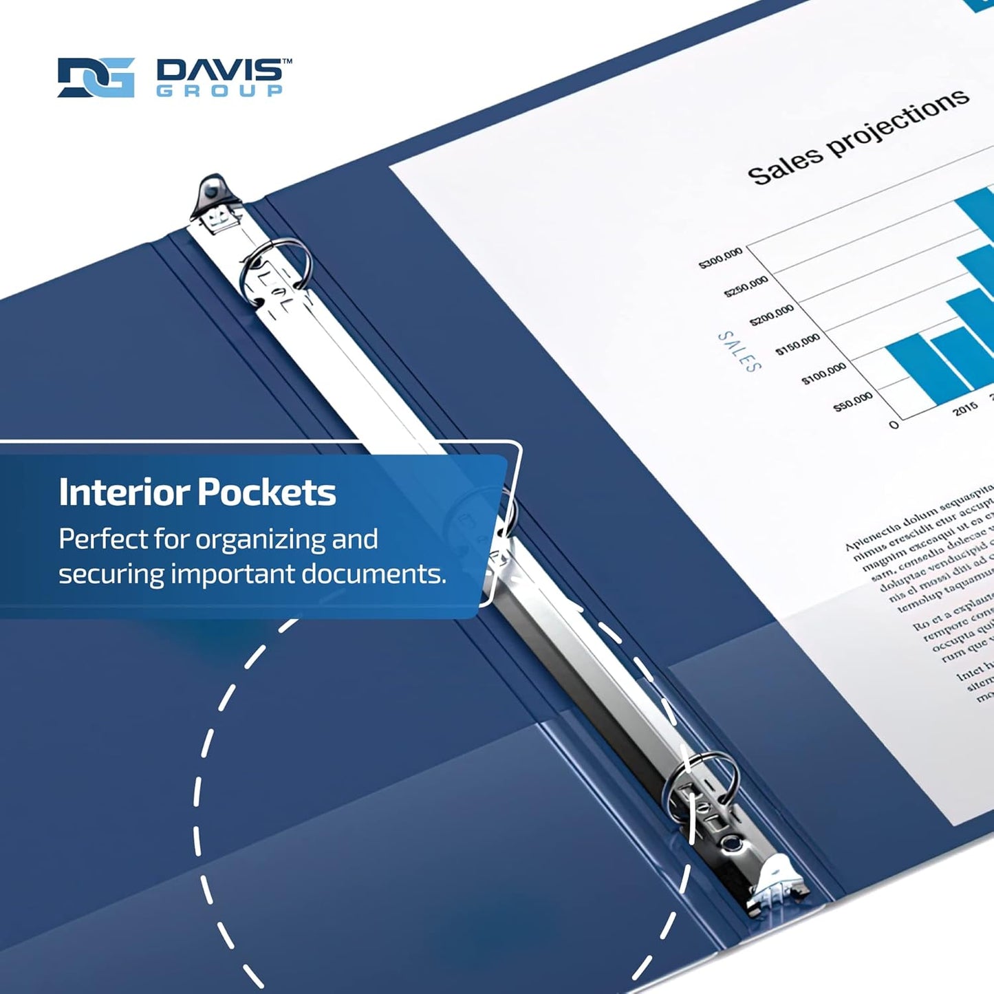 Premium Economy 6-Pack 3-Ring Binders for School or Office, Round-Ring Binders, 1 Inch, Royal Blue