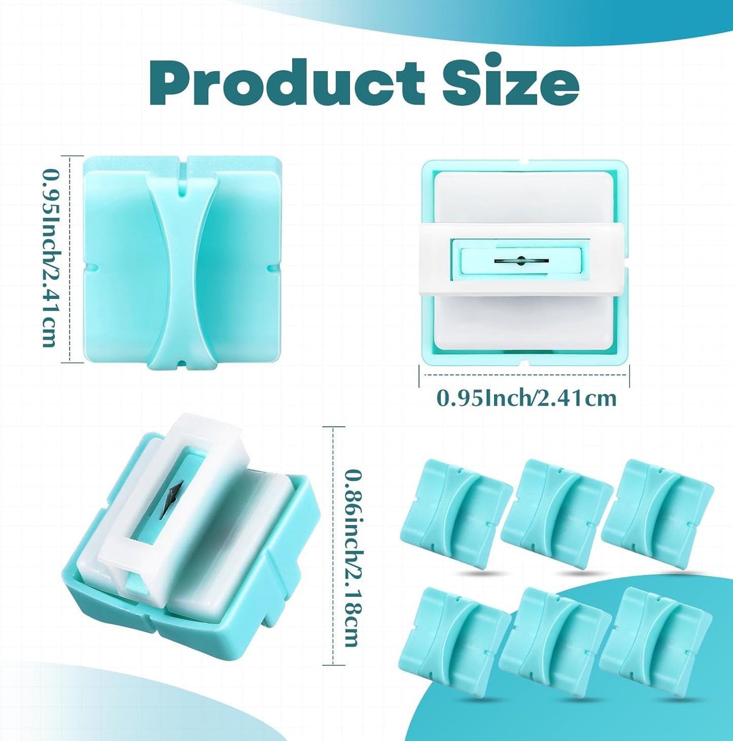 Honoson 6 Pieces Paper Cutter Replacement Blades Paper Trimmer Blades Refill Craft Cutting Replacement Blades for A4 Cutter(Green)