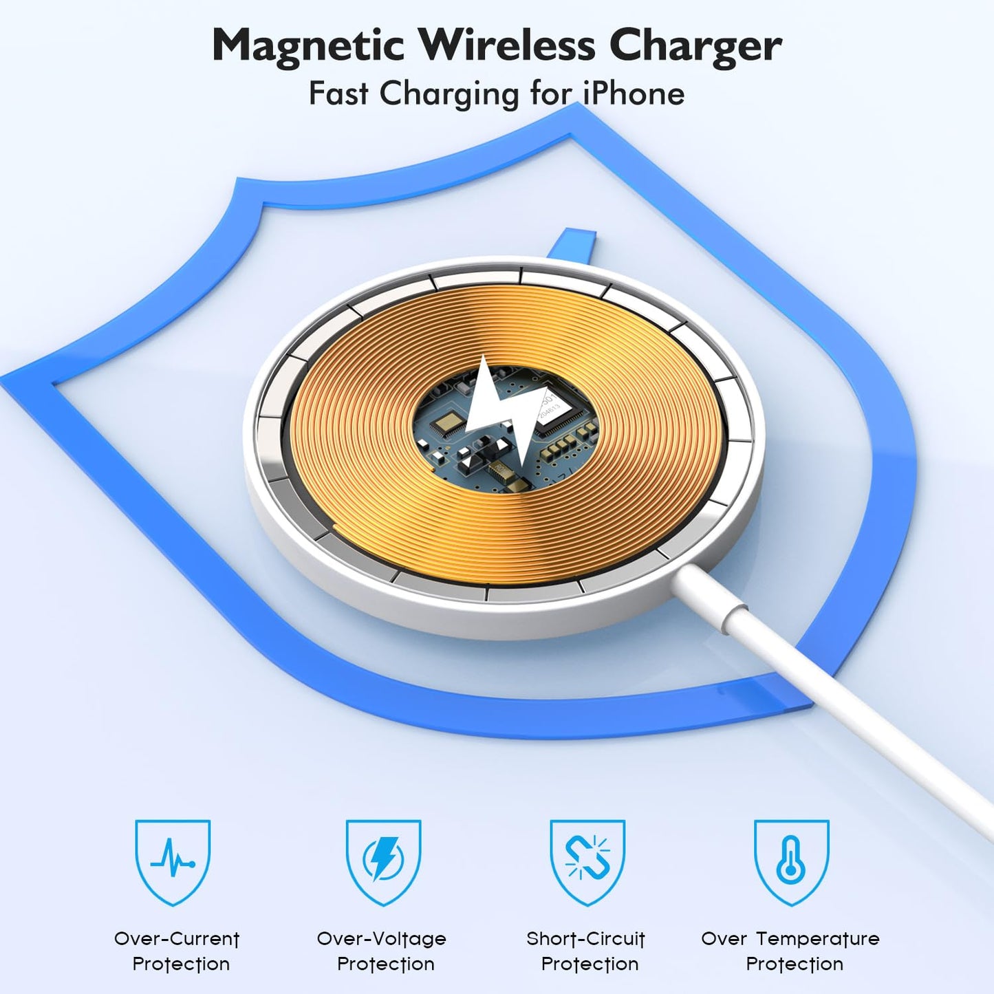 [Apple MFi Certified] iPhone 17 Magnetic Charger,6FT USB C i Phone 17 Wireless Charging Pad & Fast PD USB C Charging Block,Fast iPhone Mag-Safe Charger for iPhone 17/16 Pro/Pro Max/15/14/13/12 Series