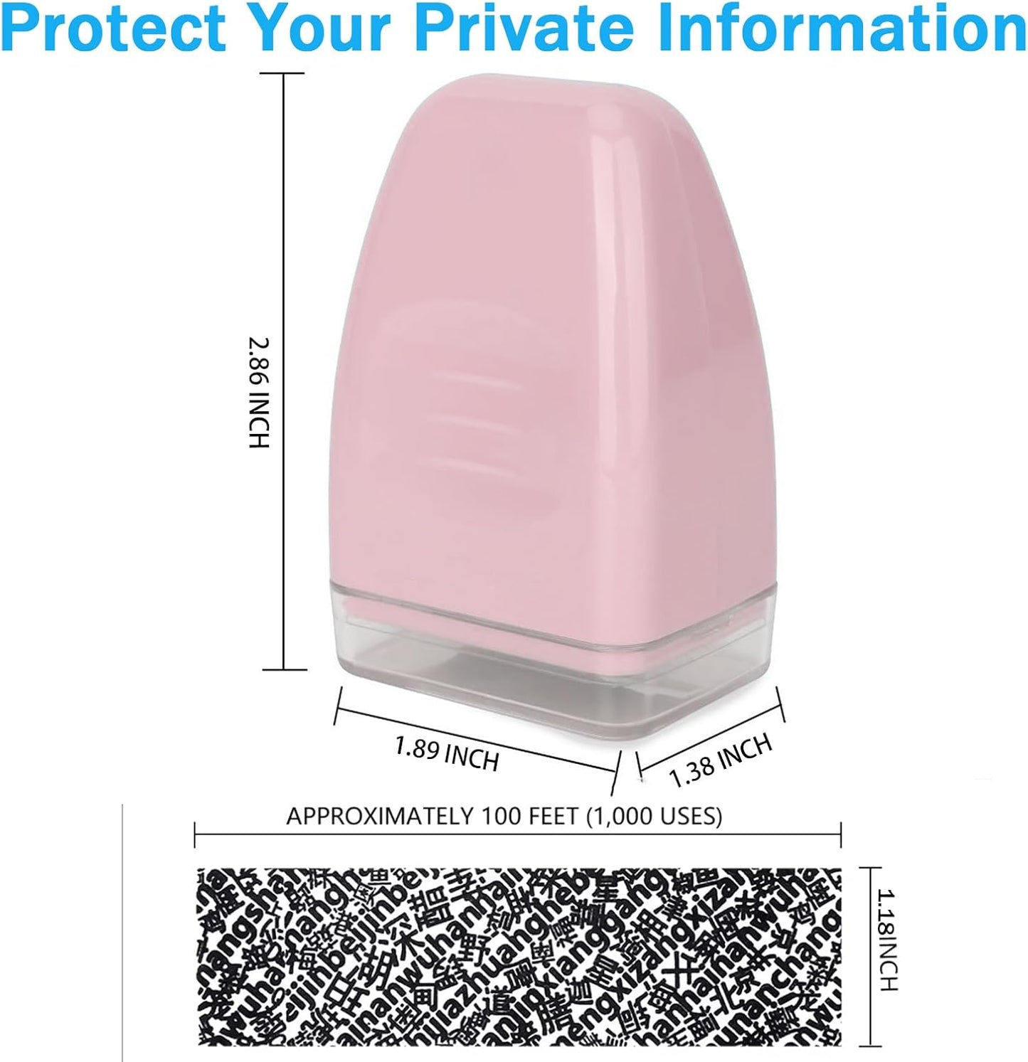 Electric Letter Opener and Confidential Roller Stamp Combo, Portable Office School Stationery for Cutting Envelope,ID Blockout, Womens Mens Moms Dads Gifts for Birthday Anniversary (White+Pink)