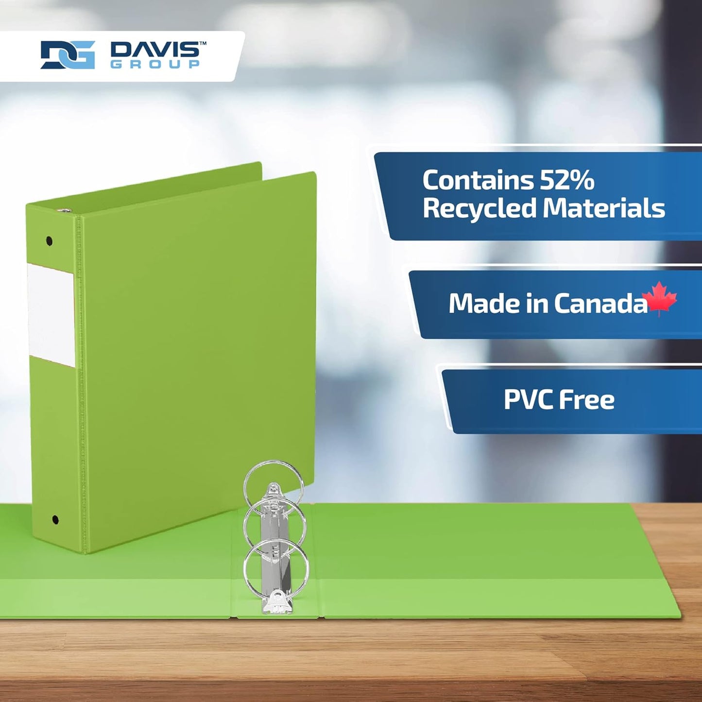 Premium Economy 6-Pack 3-Ring Binders for School or Office, Round-Ring Binders, 2 Inch, Lime Green