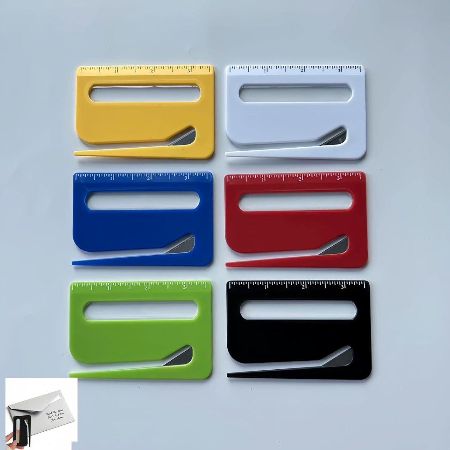 6 PCS Letter Opener and Envelope Slitter - Professional Mail Opener Tool for Letters, Bills, Packages with Safety Rounded Tip Design