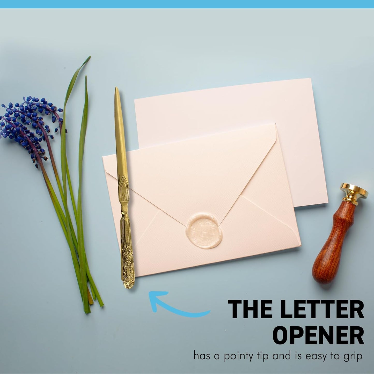 Embossed Brass Letter Opener